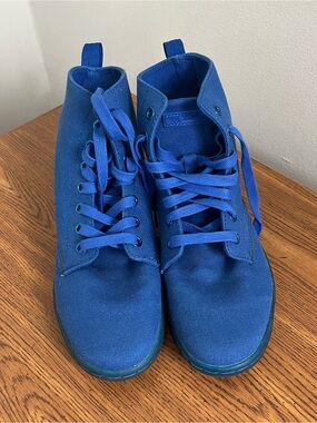 Dr. Martens Hackney Royal Blue Canvas High-Top Sneakers Size 6